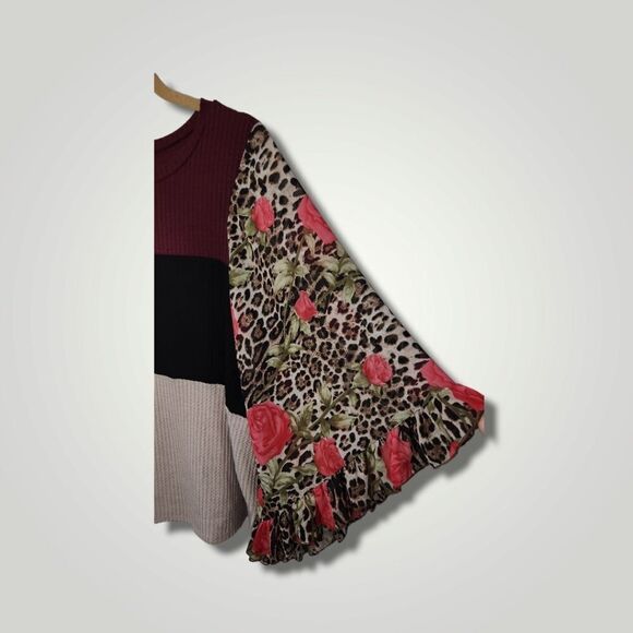 Lilypad ladies color block blouse pullover top Size small - Picture 4 of 8